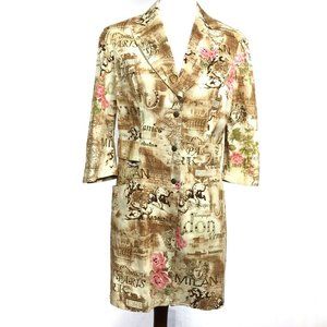 JL New York Travel Destination Coat Snap Knee